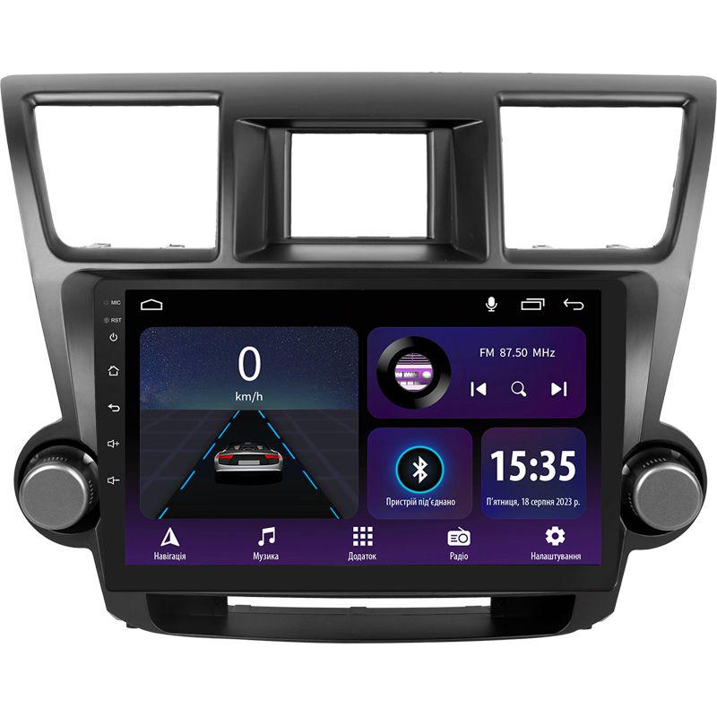 Штатная магнитола Sigma E10232 2/32 GB для Toyota Highlander 2 XU40 2007-2013 г. F1 10" (AR-83055)