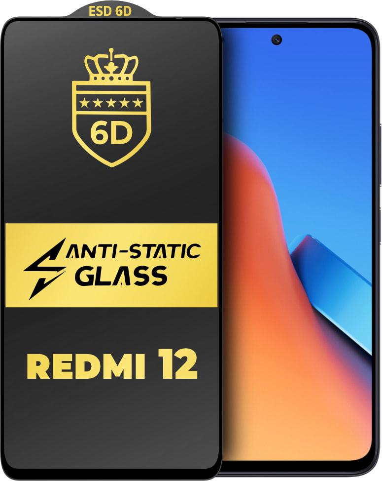 Стекло защитное 6D Anti-Static Xiaomi Redmi 12 Glass Shield (33230)