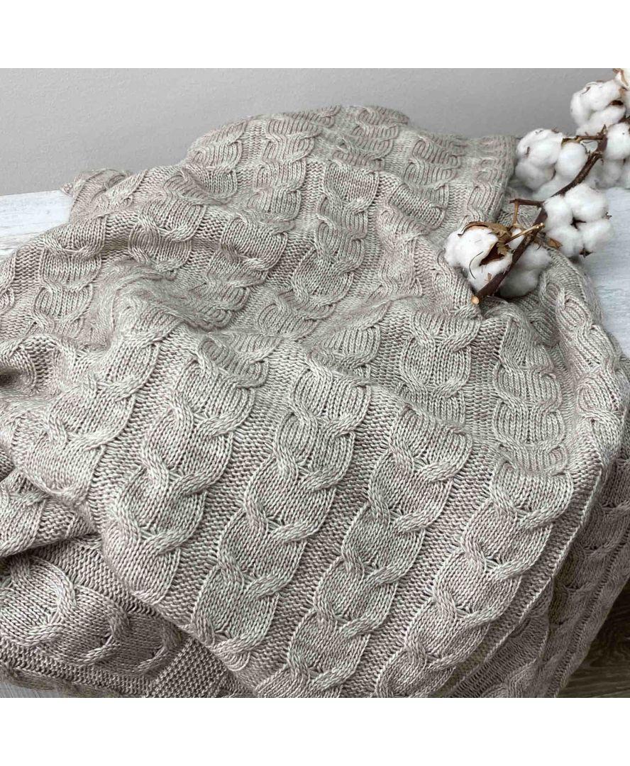 Плед Глория косы 076 190х220 см Лате (021995) - фото 3 Плед Глория косы 076 190х220 см Лате (021995) - фото 3