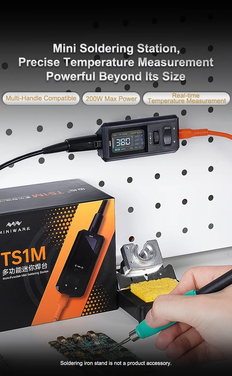 ᐉ Паяльная станция с ручкой Miniware TS1M С245 и 3 жала K/BC2/D24