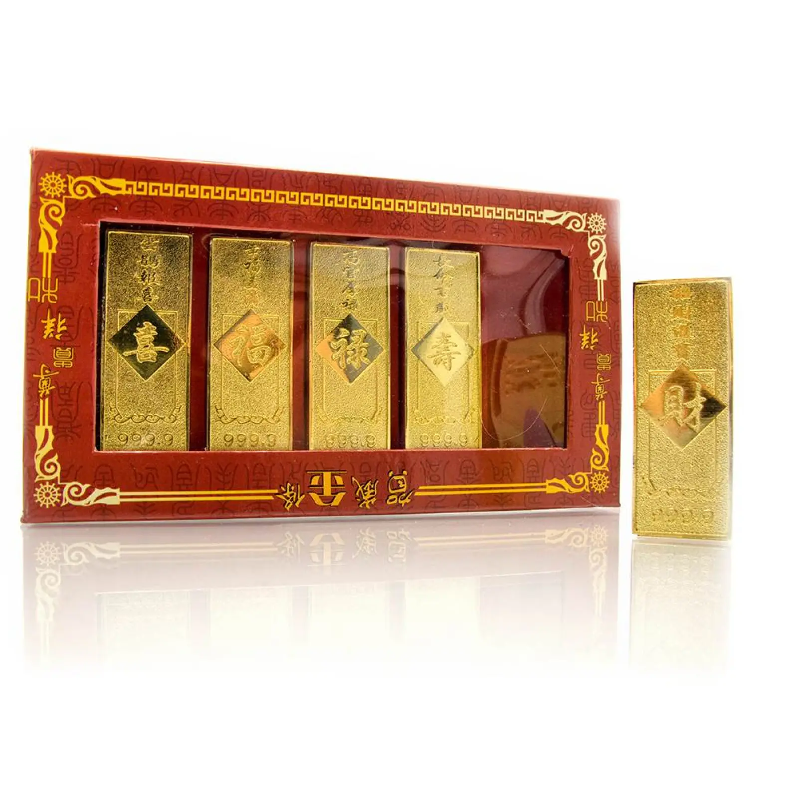 Злитки 5 шт. 16,5х9х2 см Золотий (23295)
