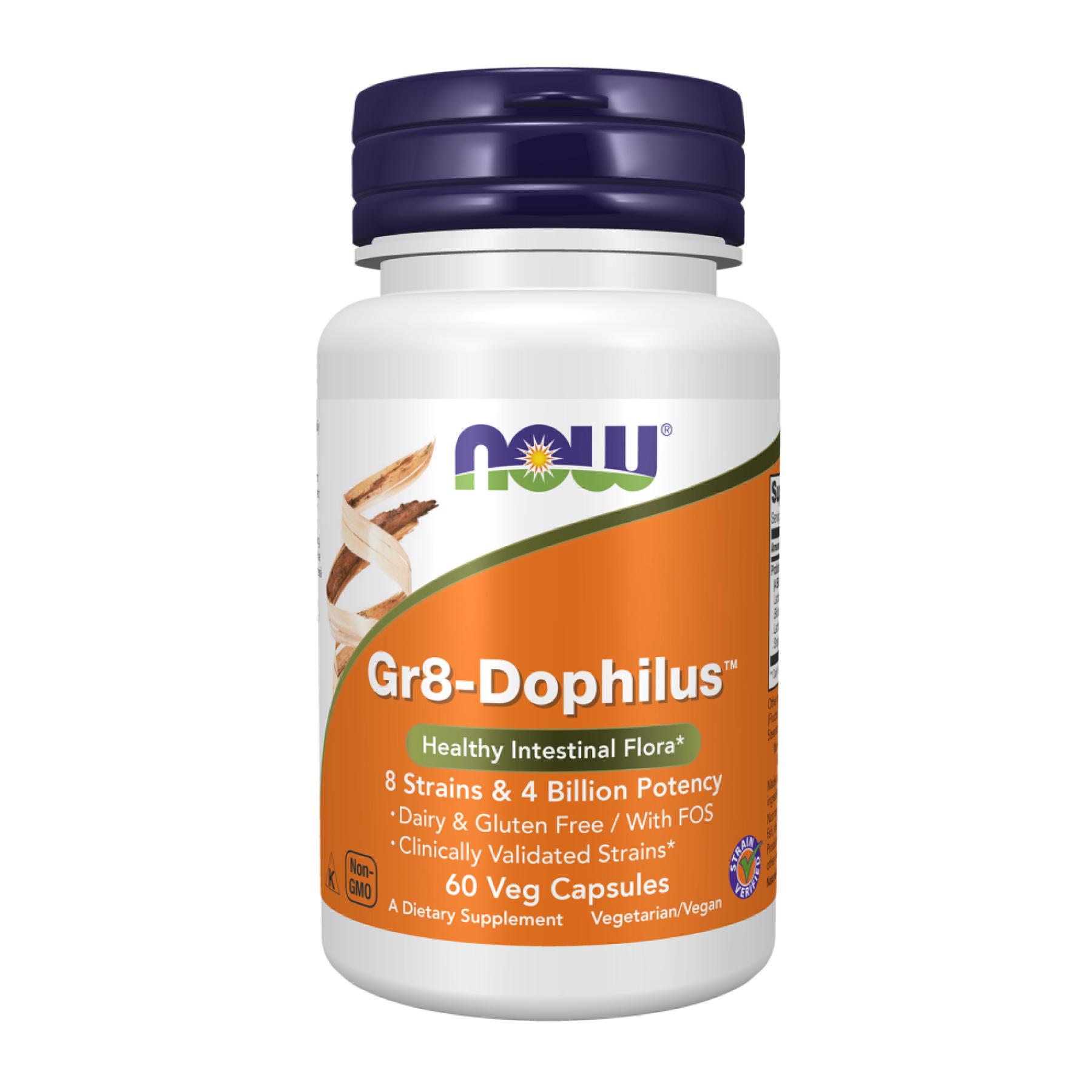 Поддержка здоровой пищеварительной системы Now Foods Gr8-Dophilus™ 60 vcaps