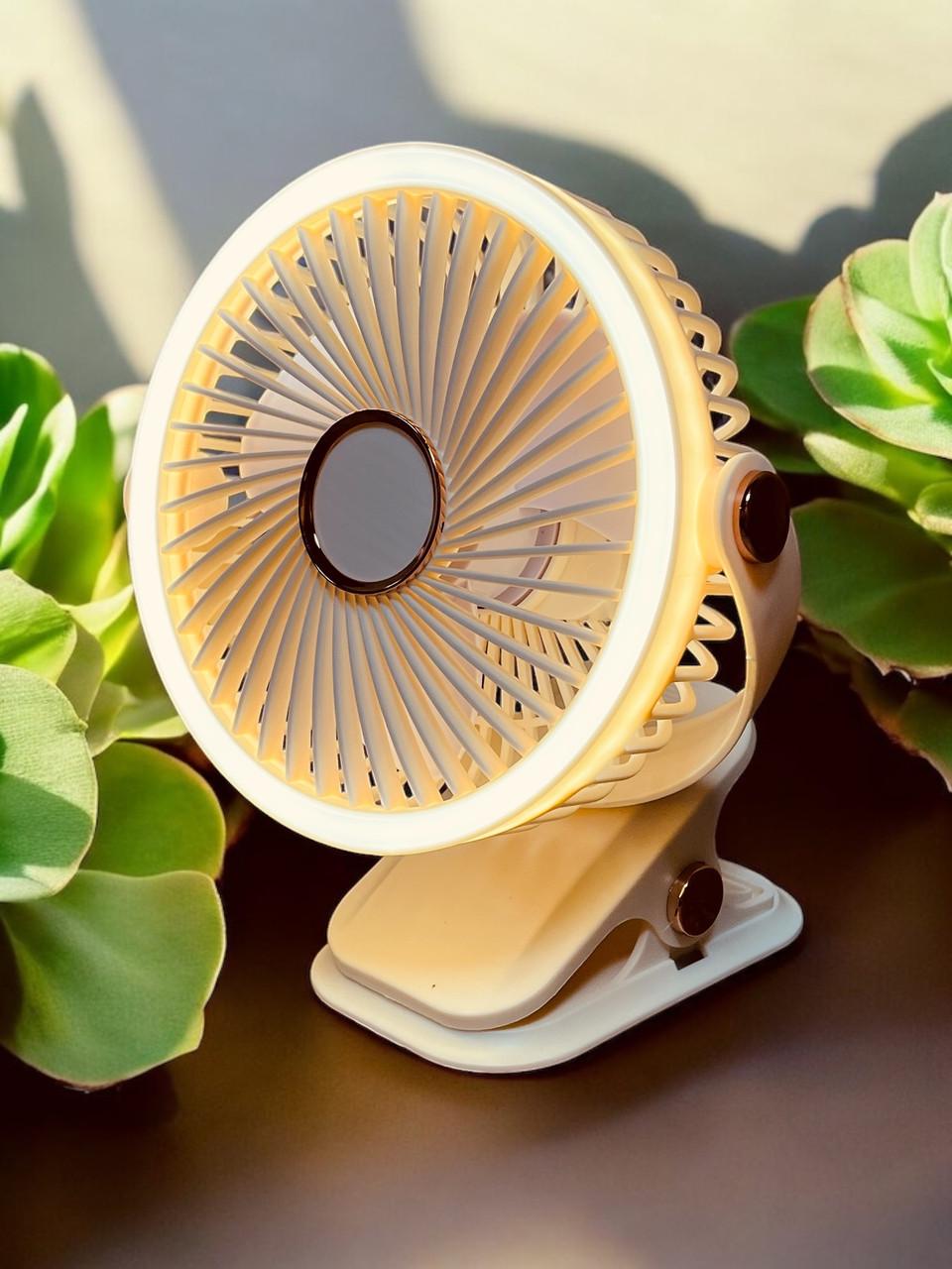 Вентилятор F2-150 акумуляторний з LED підсвічуванням та прищіпкою Beige (2589012893) - фото 6 Вентилятор F2-150 акумуляторний з LED підсвічуванням та прищіпкою Beige (2589012893) - фото 6