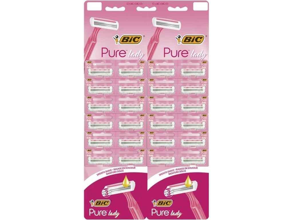 Бритва одноразова BIC Pure3 Lady Pink планшет 24 шт.