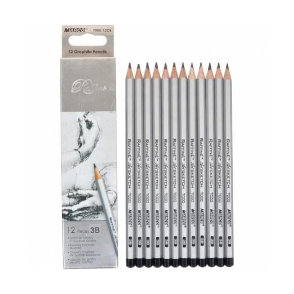 Олівці графітні 3B Marco Raffine 12 шт.