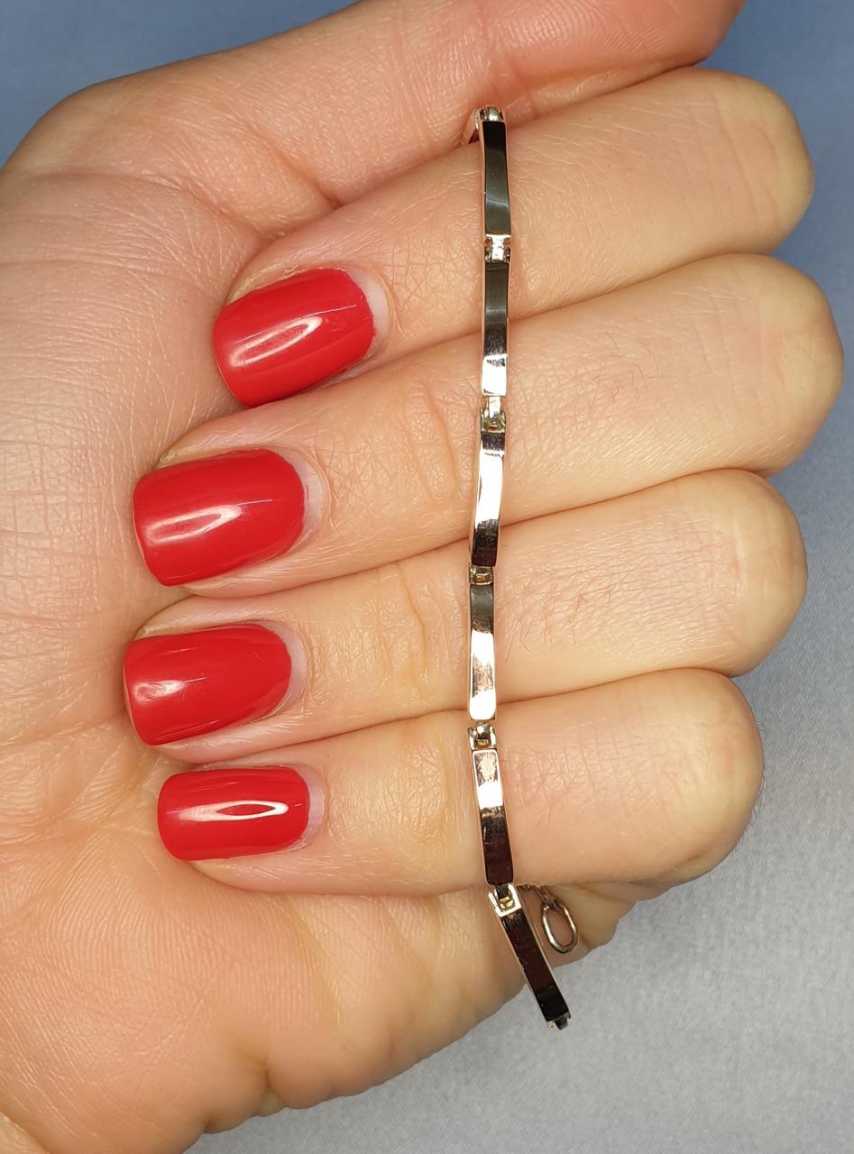 Браслет серебряный с золотими пластинами 6,62 г