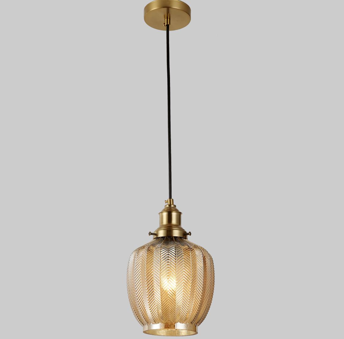 Подвес стеклянный граненный Бронзовый/Кофейно-прозрачный (916-20-1 BR)