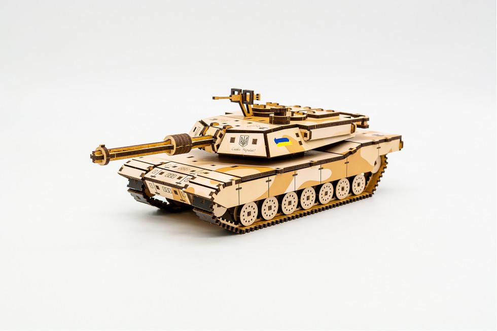 Пазл із дерева механічний PuzzleOK 3D Танк Абрамс 187 деталей - фото 3 Пазл із дерева механічний PuzzleOK 3D Танк Абрамс 187 деталей - фото 3