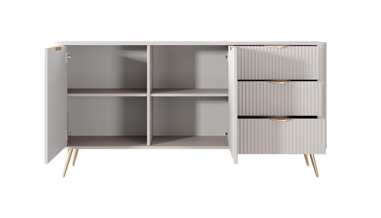 Комод Perfect Home Lante 2D3S/163 2-дверний з 3 шухлядами і золотими ніжками Бежевий (PFH-091180) - фото 6 Комод Perfect Home Lante 2D3S/163 2-дверний з 3 шухлядами і золотими ніжками Бежевий (PFH-091180) - фото 6