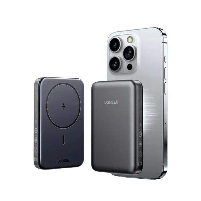Повербанк магнитный Magsafe Ugreen PB561 10000 mAh 20 Вт с беспроводной зарядкой для iPhone Grey (26389495) - фото 2 Повербанк магнитный Magsafe Ugreen PB561 10000 mAh 20 Вт с беспроводной зарядкой для iPhone Grey (26389495) - фото 2