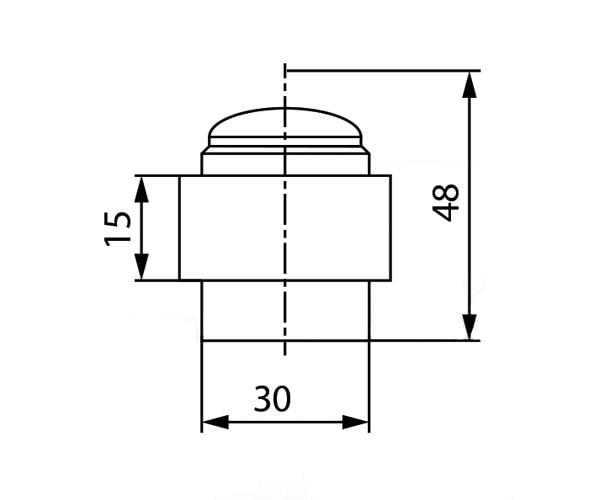 Дверной стопор Siba DS 101 30x48 мм Никель анодированный (SB-DS 101 AN) - фото 2 Дверной стопор Siba DS 101 30x48 мм Никель анодированный (SB-DS 101 AN) - фото 2