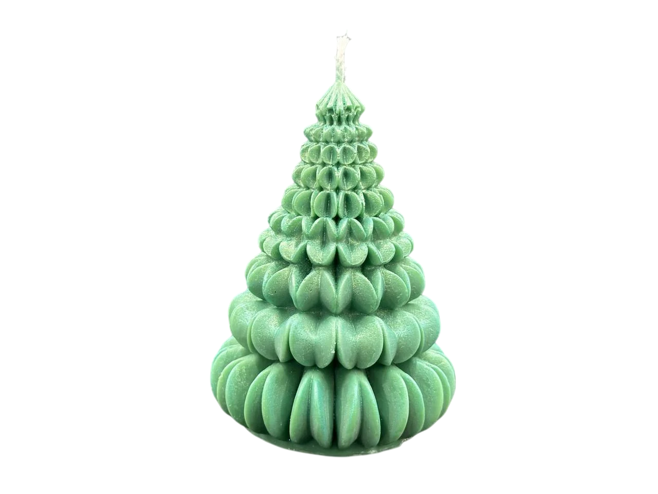 Свічка фігурна Ялинка з натурального соєвого воску 10 см 135 г Салатовий (SVH-132)