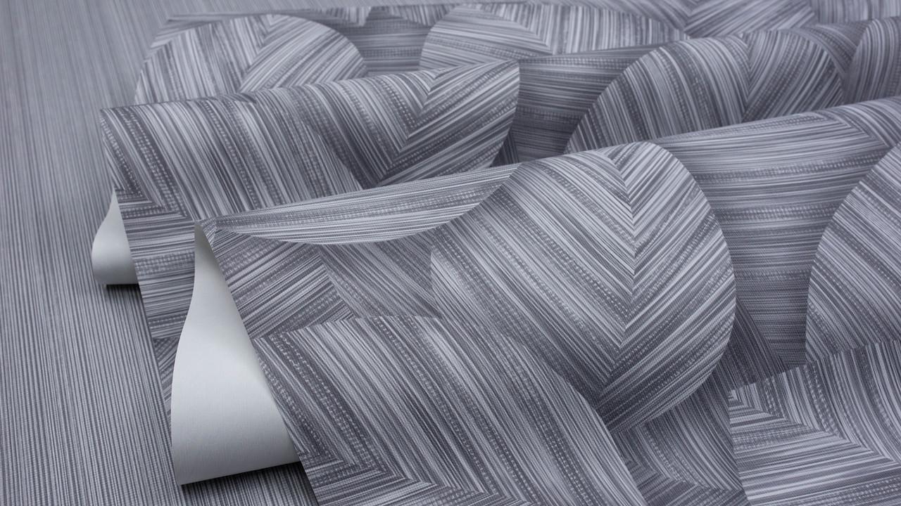 Обои флизелиновые Sintra Embrace 250945 Декор винил горячего тиснения 1,06х10,05 м Серый