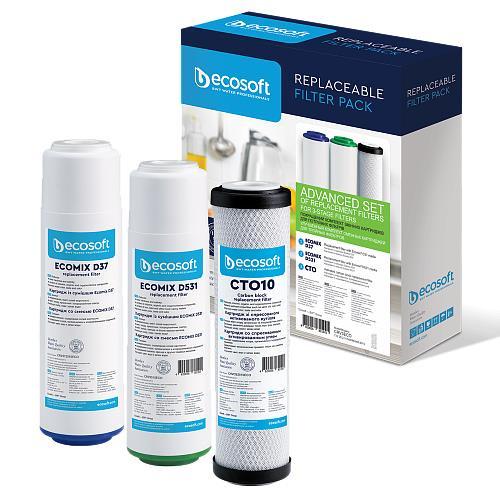 Комплект картриджів Ecosoft Premium 1-2-3 для потрійних фільтрів 3 шт. (CRV3ECO)