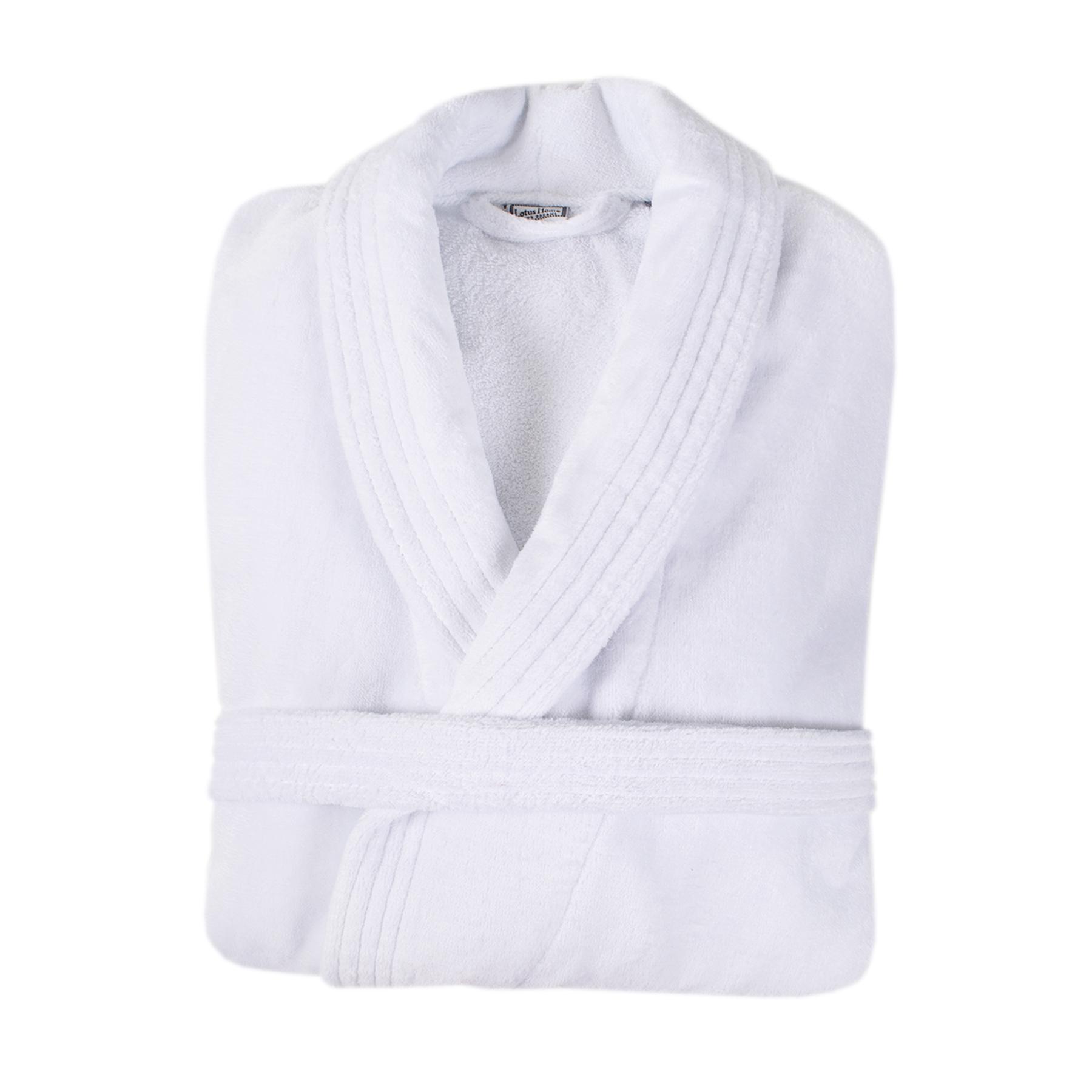 Халат Lotus Soft Collection V1 велюр XL Белый (svt-2000022212014) Халат Lotus Soft Collection V1 велюр XL Белый (svt-2000022212014)