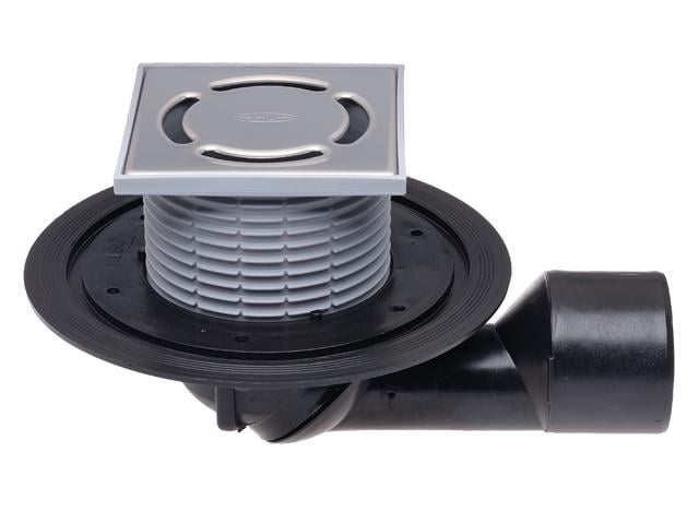 Трап HL80.1 для внутренних помещений DN50/75 мм поворотный с механическим барьером запаха 123x123 мм/115x115 мм (14368513)