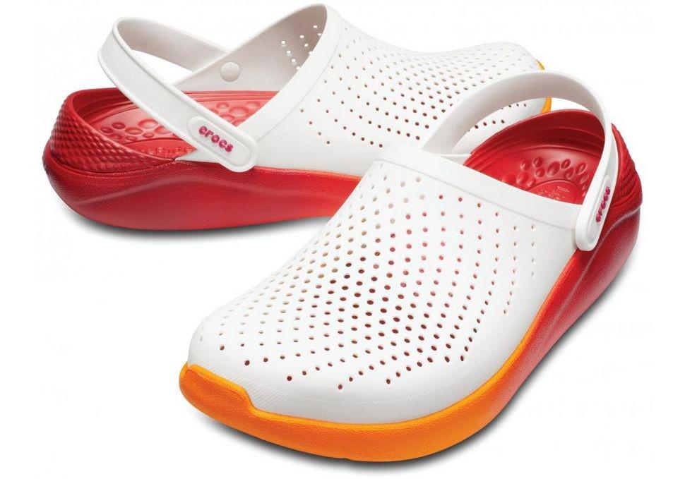 Сабо жіночі Crocs Literide White Orange Clog р. 39-40 Білий (18266)