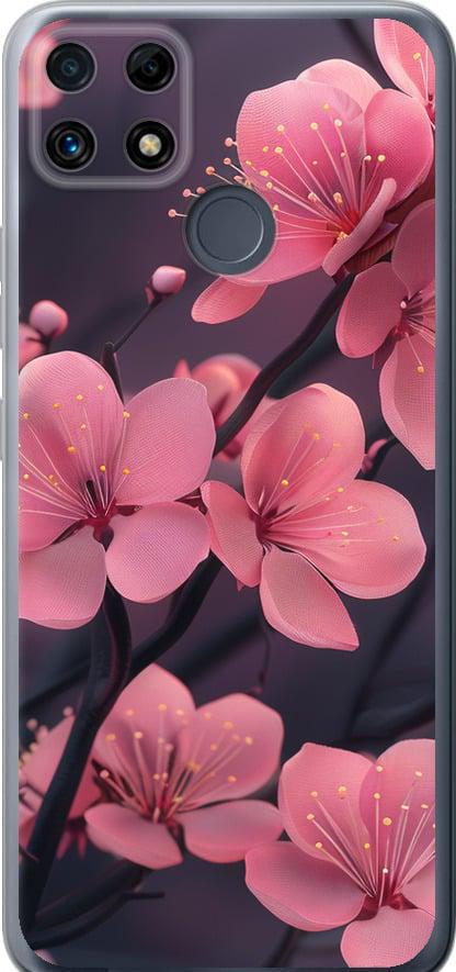 Чехол на Realme C25 Пурпурная сакура (6075u-3613-42517)