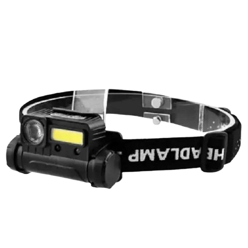 Фонарик налобный Bailong BL-123 COB USB Черный (ART:8137 - НФ-00008078)