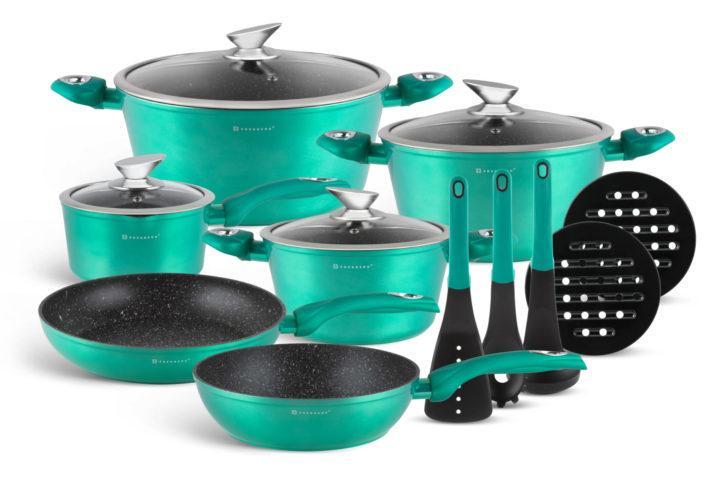 Набір каструль для індукційних плит з мармуровим покриттям Edenberg EB-5623 15 пр. Набір каструль для індукційних плит з мармуровим покриттям Edenberg EB-5623 15 пр.