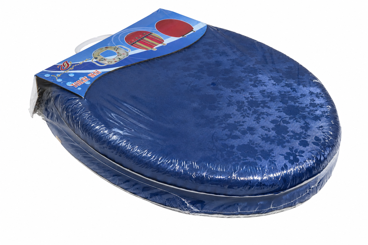 Сидіння-кришка для унітаза м'яке з металевим кріпленням (1017/blue)