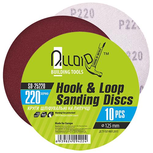 Коло шліфувальне на липучці 125мм, зерно 220 10 шт. (SD-25220) - фото 1
