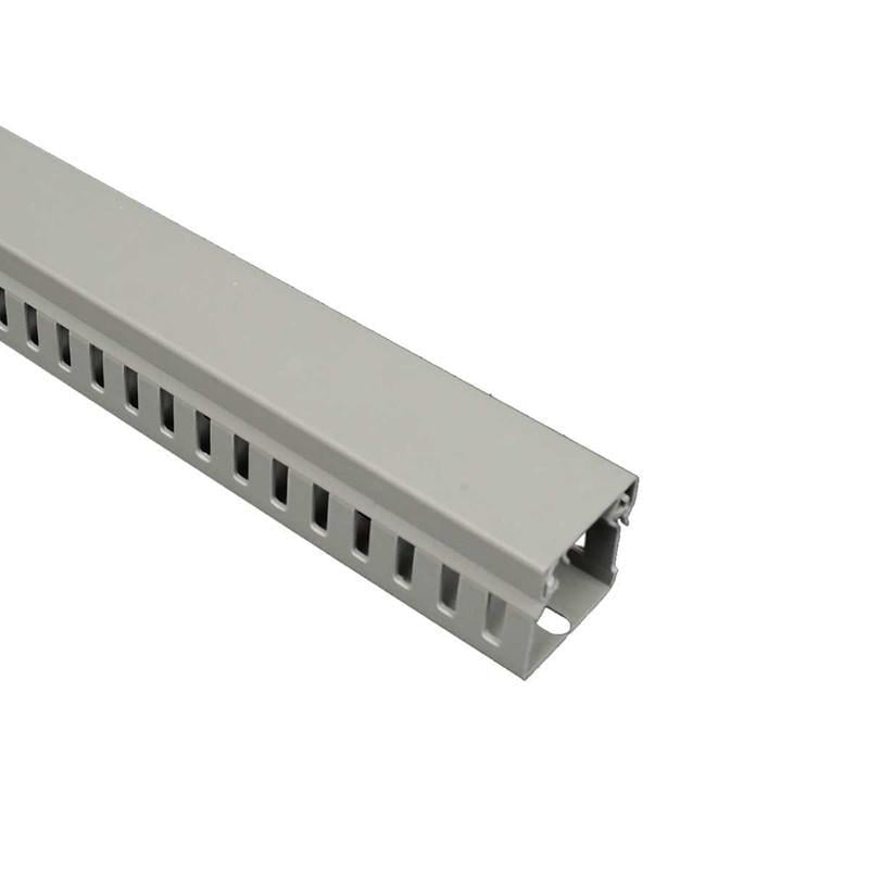 Короб перфорированный KOPOS 25х25 мм 99 см перфорация 7,5 мм шаг 5 мм ПВХ Серый (RK 25X25 DIN_LD)