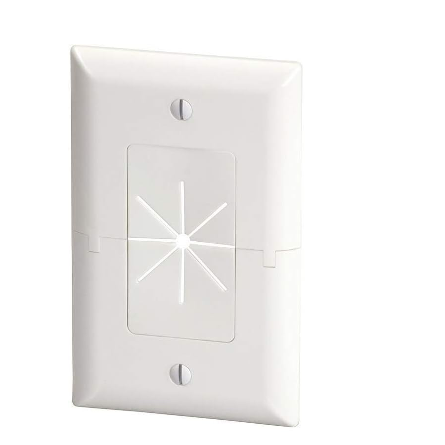 Панель настінна з м'яким виведенням кабелів зі стіни MNP-SWP1-WH гумове введення Білий (000029295) Панель настінна з м'яким виведенням кабелів зі стіни MNP-SWP1-WH гумове введення Білий (000029295)