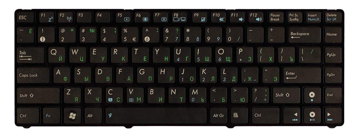 Клавиатура для ноутбука Asus UL20/UL20A/UL20FT Silver Frame Black