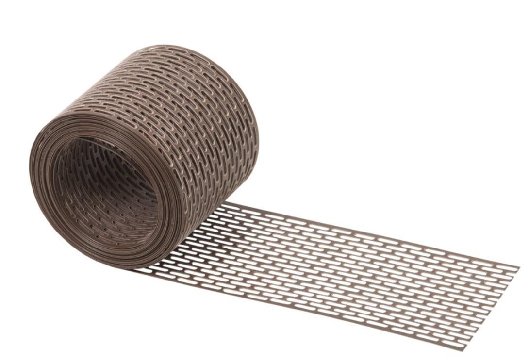 Стрічка вентиляційна звиску 4Roof 100 мм 5 м Коричневий (9005)