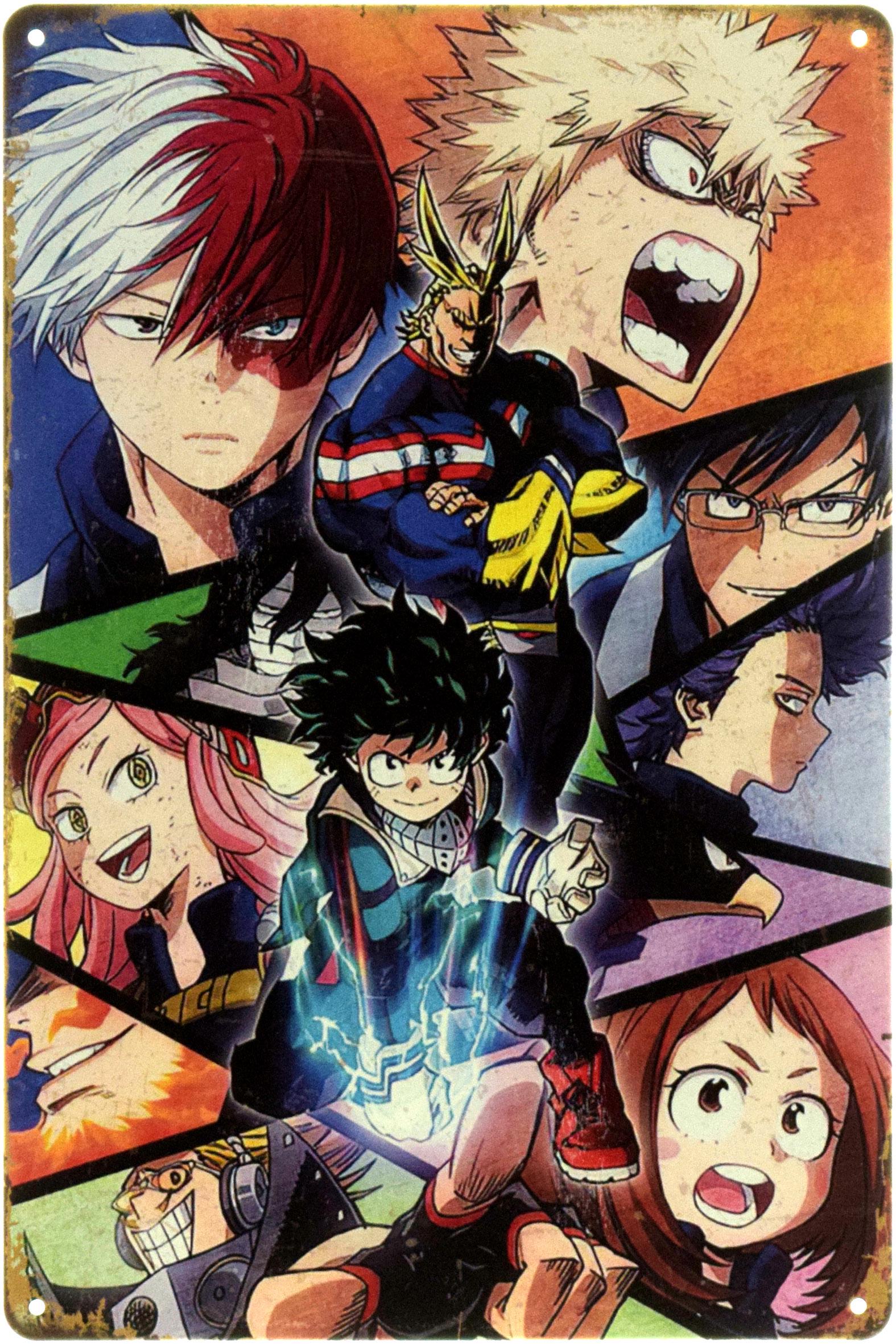 Табличка металлическая "My Hero Academia" 20x30 см (ms-104387)