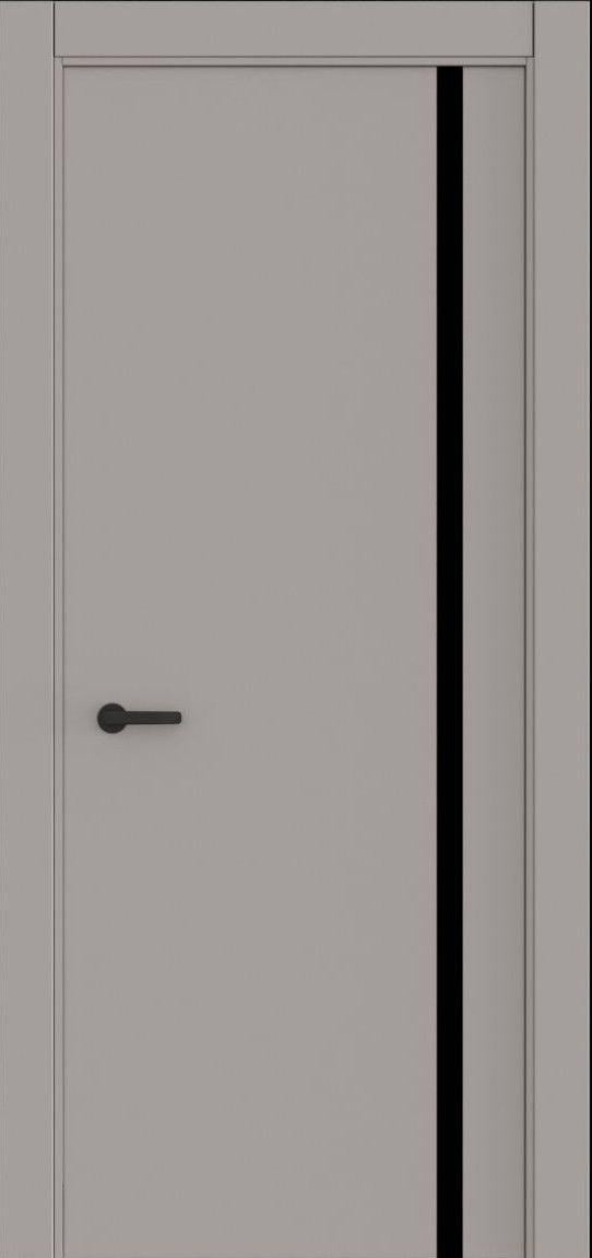 Дверной блок City Doors Molding 1B правый 700 мм Серая краска/Черный молдинг