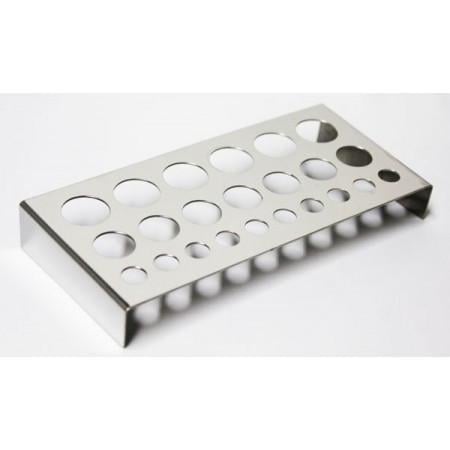 Подставка под колпачки для тату краски стальная 23 отверстия
