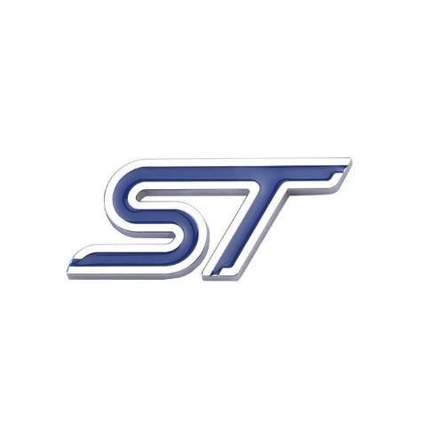 Емблема ST на задню частину авто Ford 7,2х3,1 см Хром/Синій (1144190927)