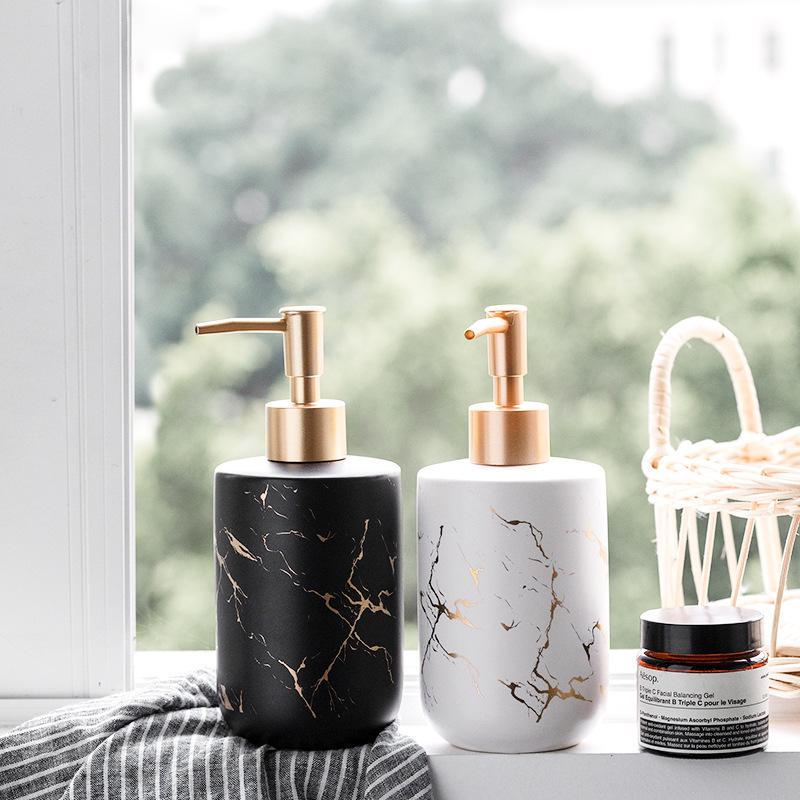 Дозатор для рідкого мила Мармур 7368 400 мл Білий (4393190) - фото 4