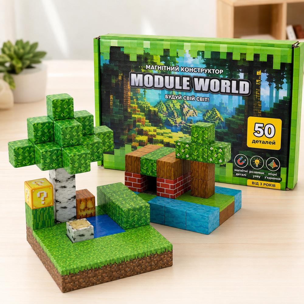 Конструктор магнитный Майнкрафт Module World 50 деталей (52-BT-6800-3)