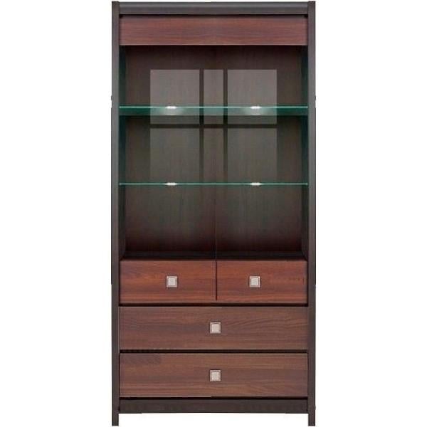 Вітрина для кабінету дводверна Gerbor Лорен REG2W2S ДСП 870х405х1985 ммВенге (4fc993ee)