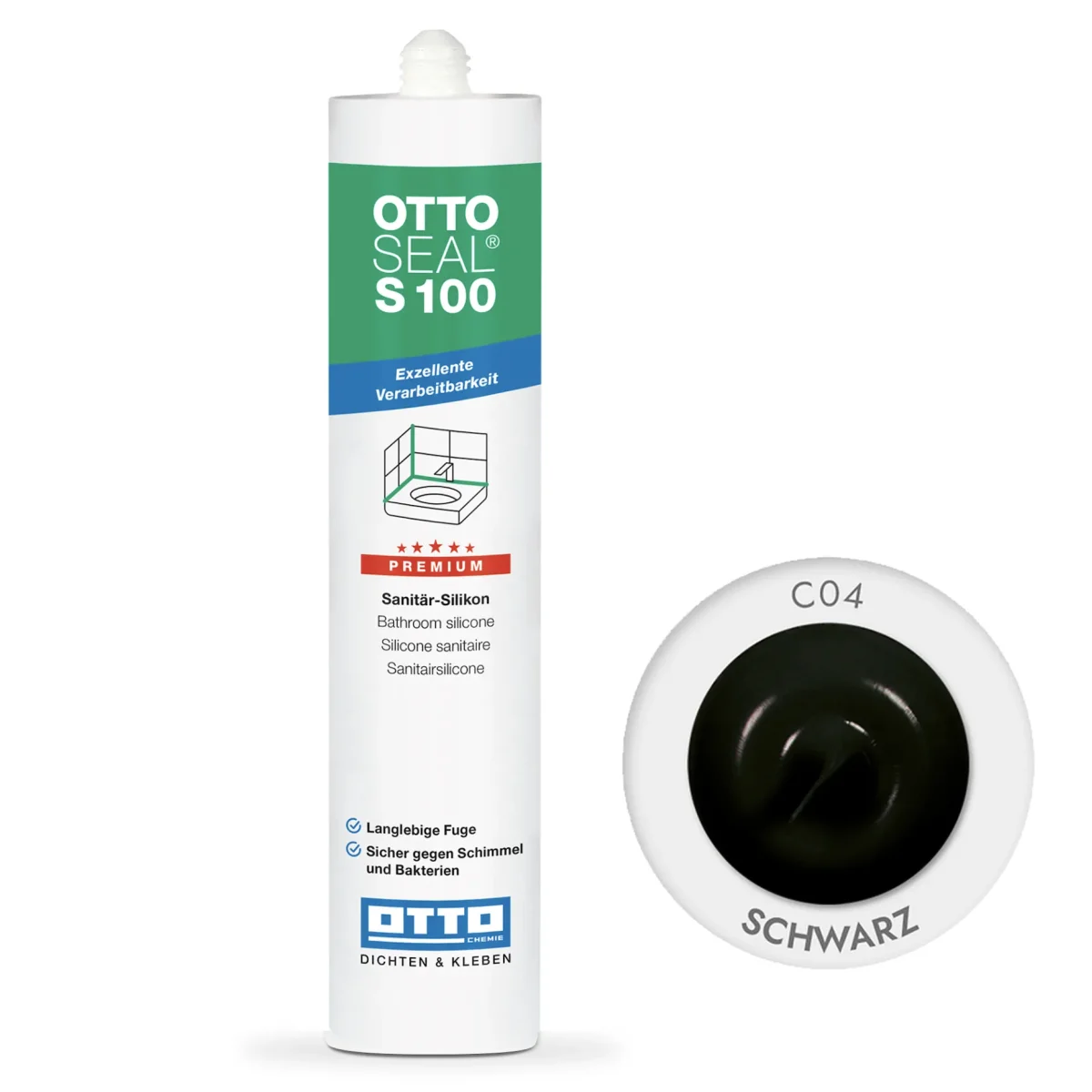 Силиконовый герметик OTTOSEAL S100 300 мм С04 schwarz (S100C04) Силиконовый герметик OTTOSEAL S100 300 мм С04 schwarz (S100C04)