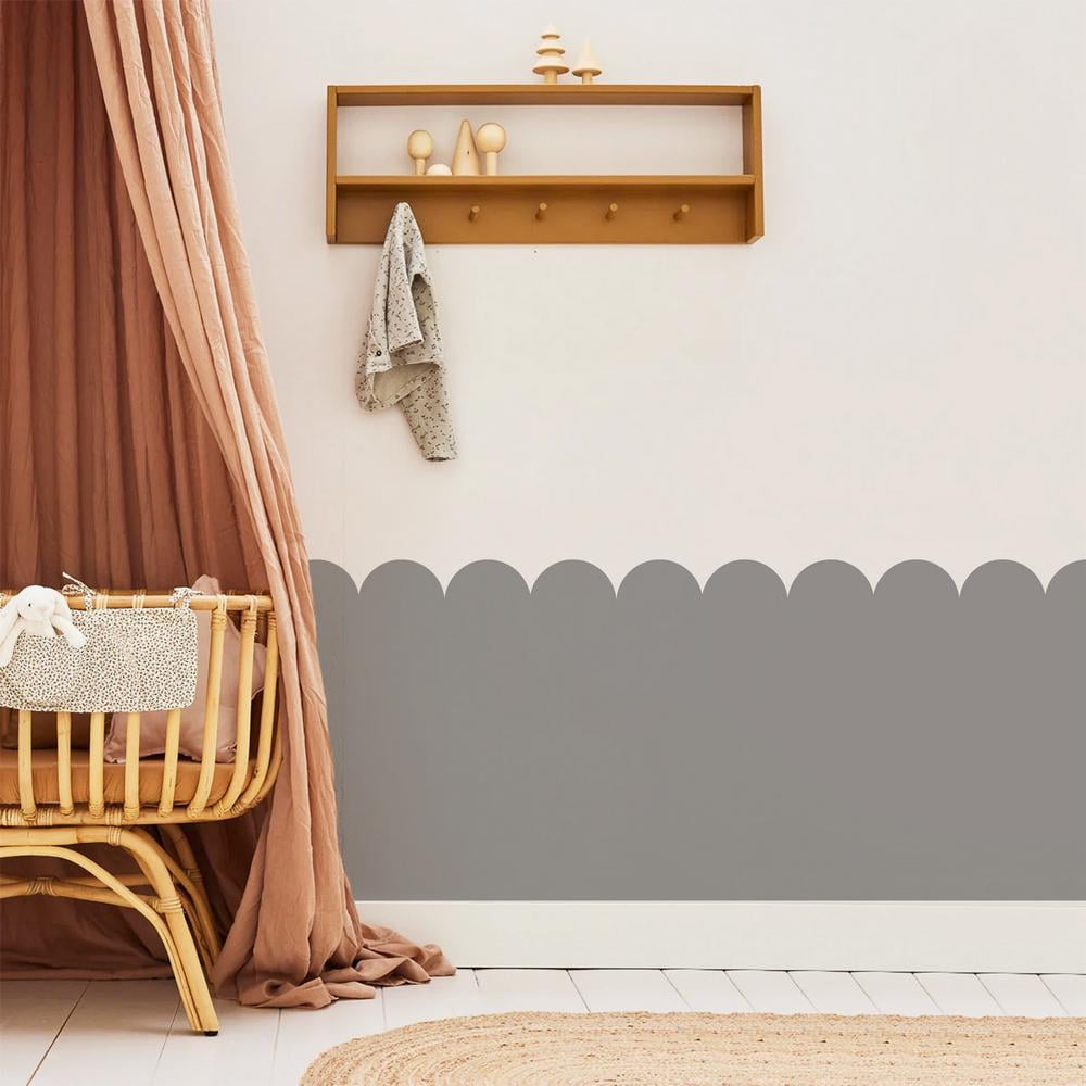 Наклейки для детской LIPKO Волны высота 110 см Серый (745G)