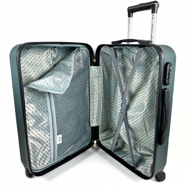 Валіза пластикова Wings 167 велика Темно-зелений (8326702) - фото 5 Валіза пластикова Wings 167 велика Темно-зелений (8326702) - фото 5