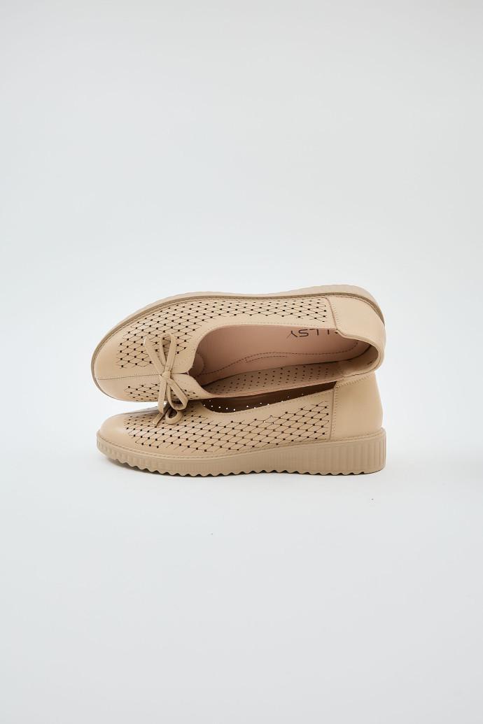 Балетки ALLSY шкіряні р. 38 Бежевий (196095) - фото 3 Балетки ALLSY шкіряні р. 38 Бежевий (196095) - фото 3