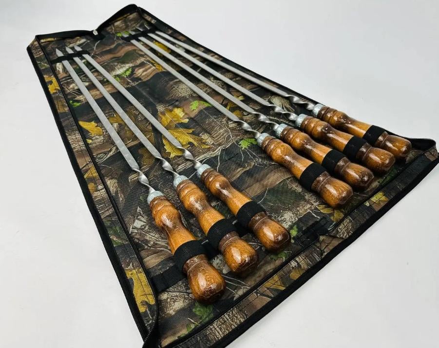 Набір шампурів Кізляр 7 шт. чохол-книжка (21-10-NB-2270) - фото 4 Набір шампурів Кізляр 7 шт. чохол-книжка (21-10-NB-2270) - фото 4