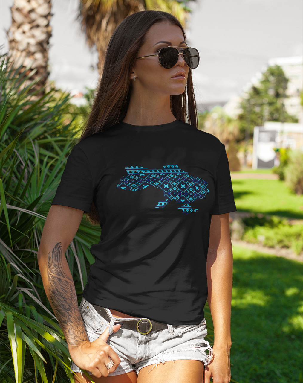 Футболка женская Mishe 11000072 с принтом карты Украины S (11000072_3)