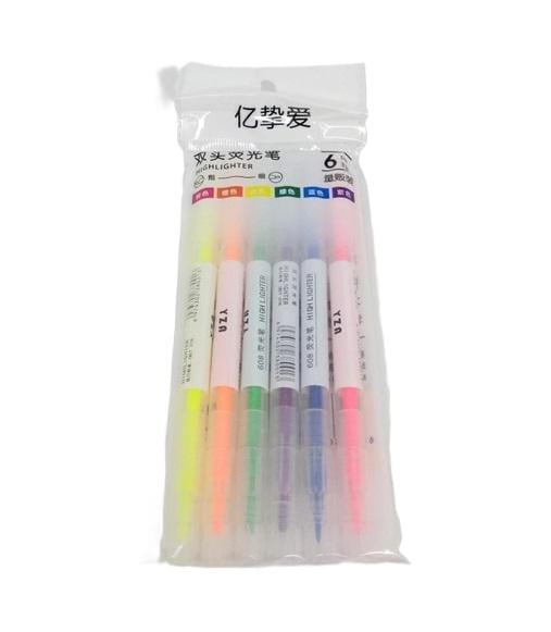 Набор маркеров двухсторонних текстовыделителей WW01699 6 цветов