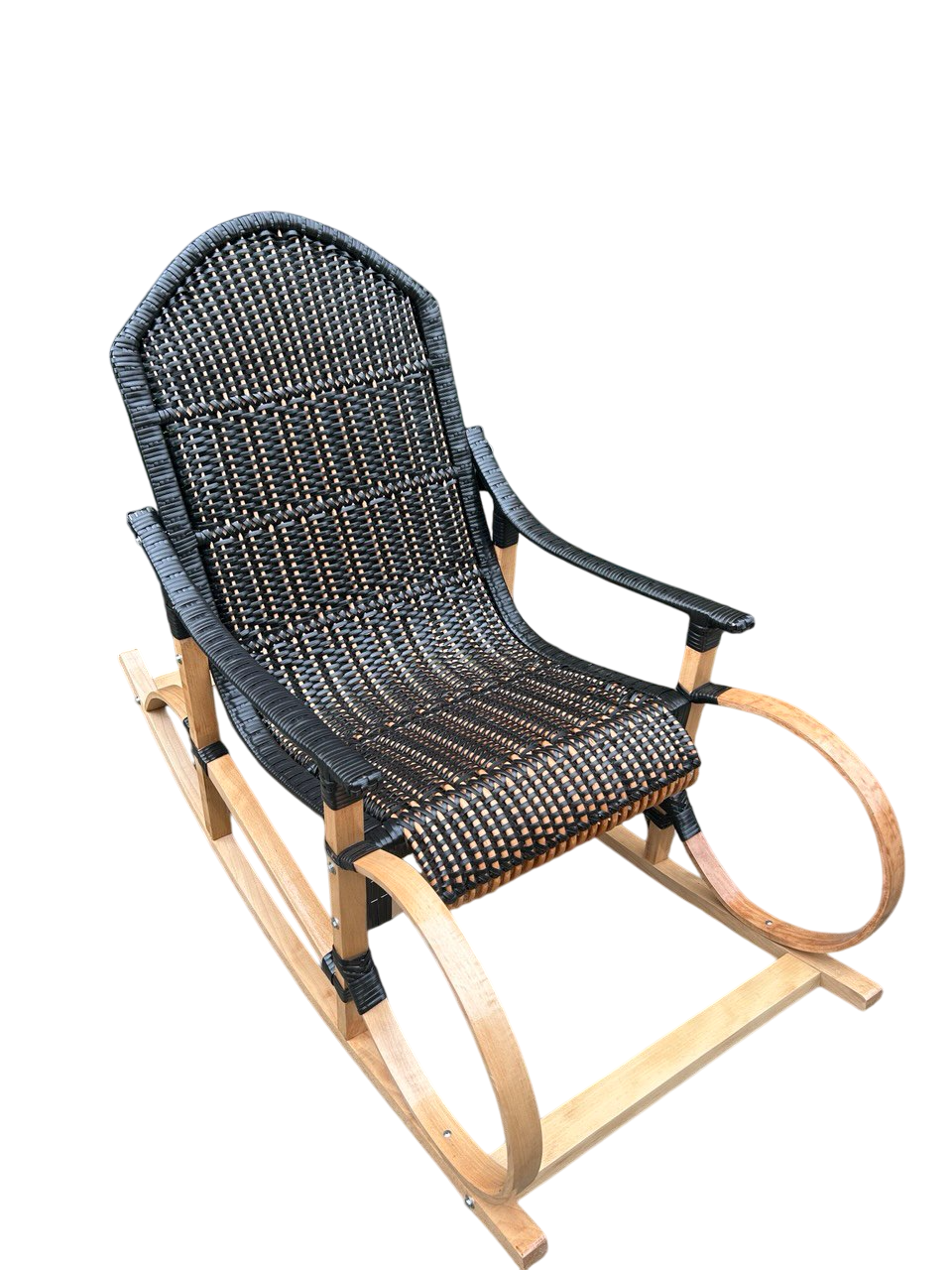 Кресло-качалка плетеное Сімейний Затишок Черный