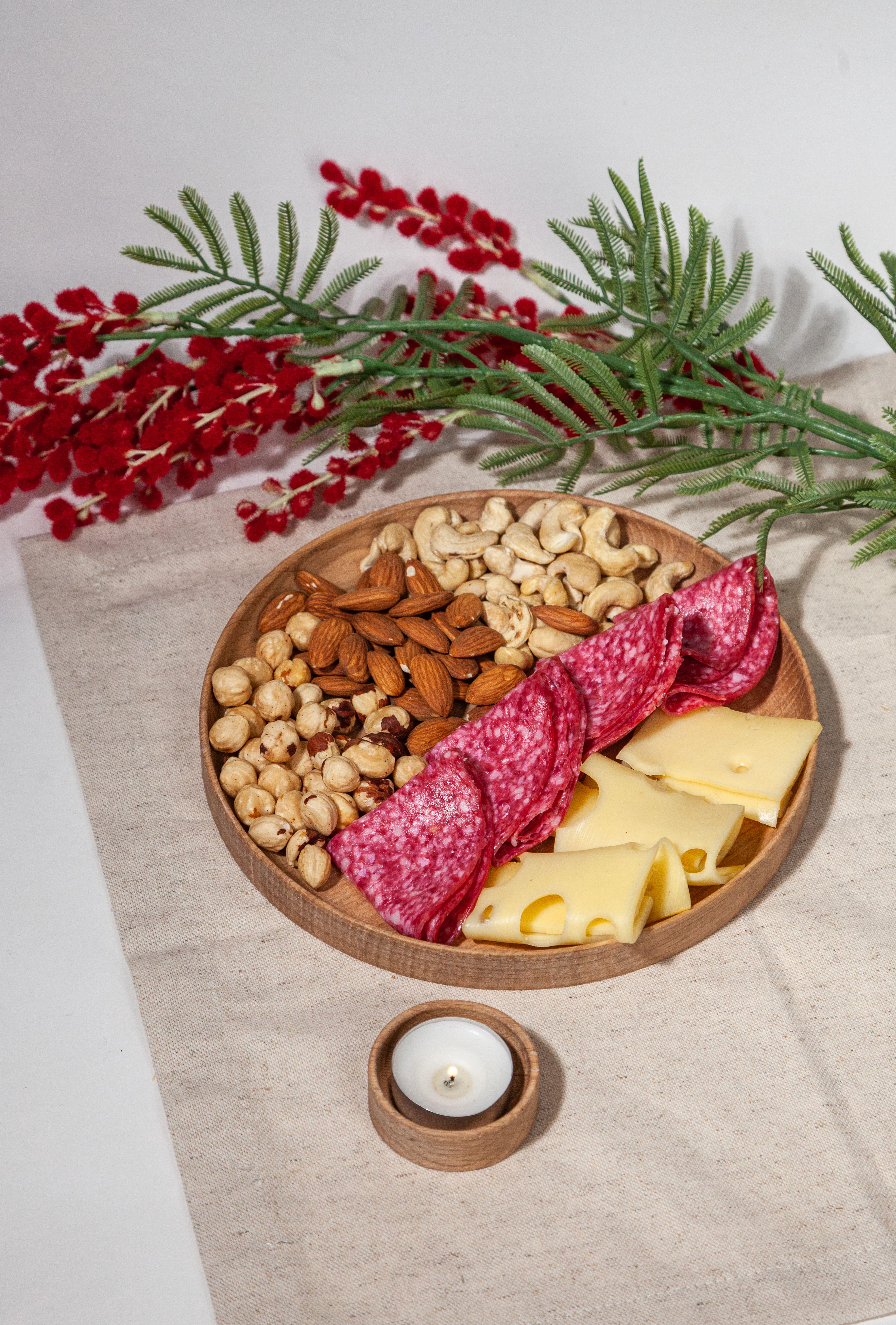 Тарелка деревянная круглая 21 см (DT-06) - фото 3