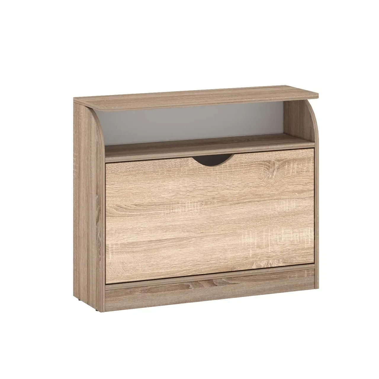 Тумба для обуви Kontinent No3 80х25х65 см Дуб Сонома Трюфель/Дуб Сонома (50613504)