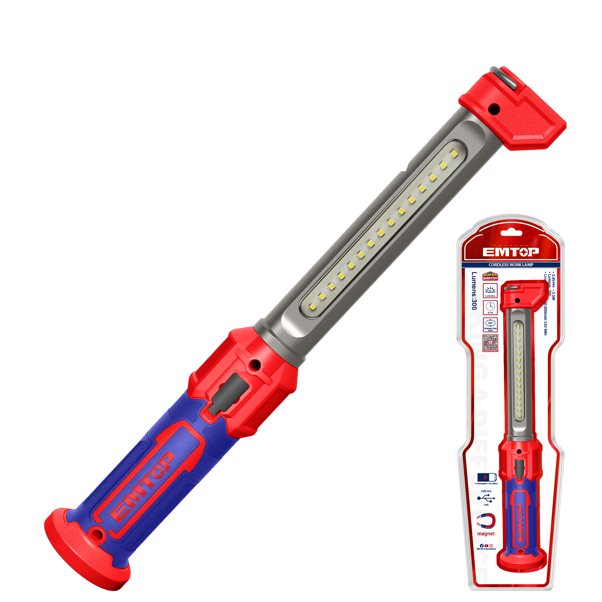 Фонарь аккумуляторный EMTOP ELFL043006