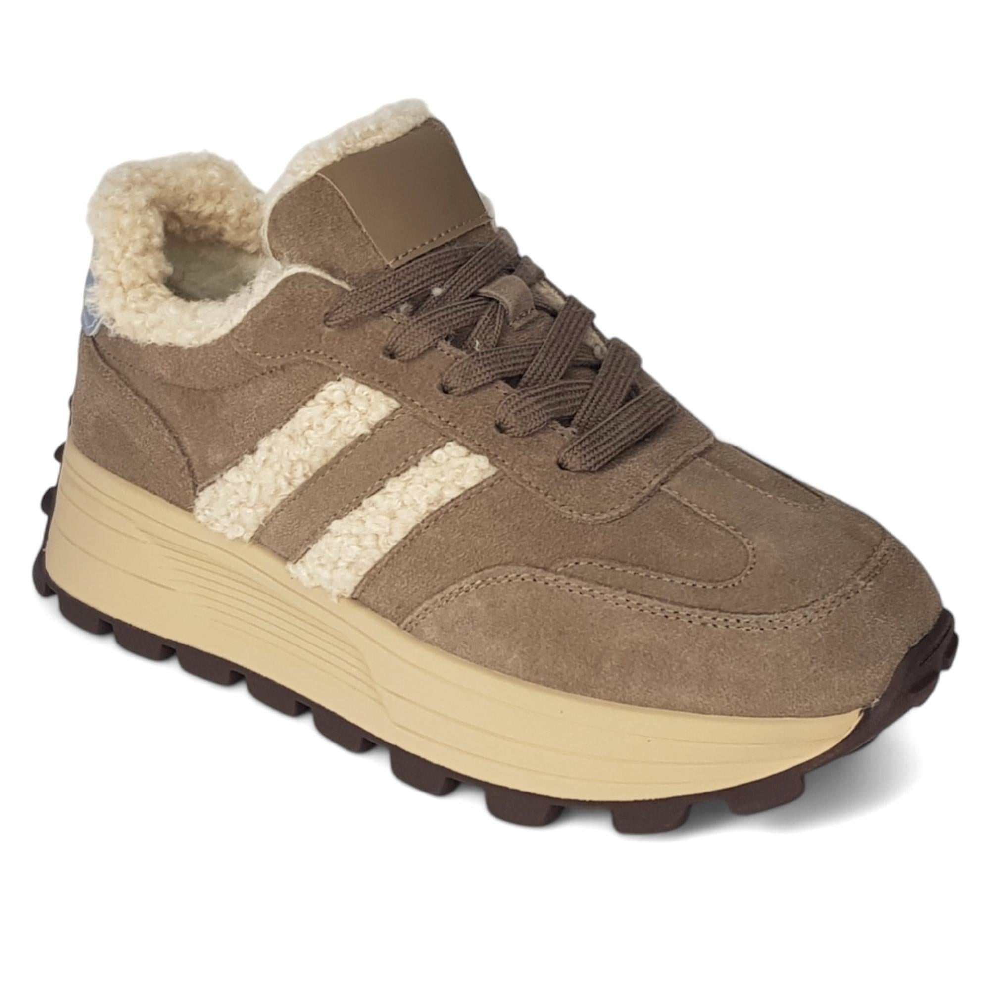 Кроссовки женские зимние Wollen р. 37 Бежевый (013762-37)