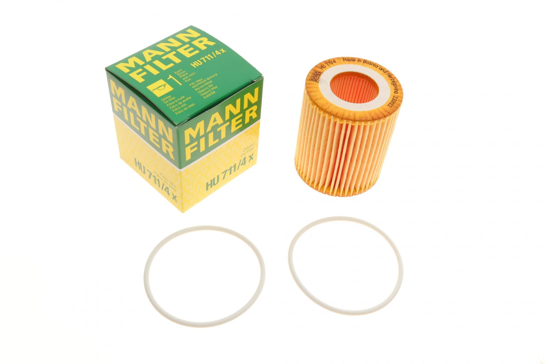 Фильтр масляный Mann-Filter для Opel Astra (H 1,9CDTi 05- (HU 711/4 X)